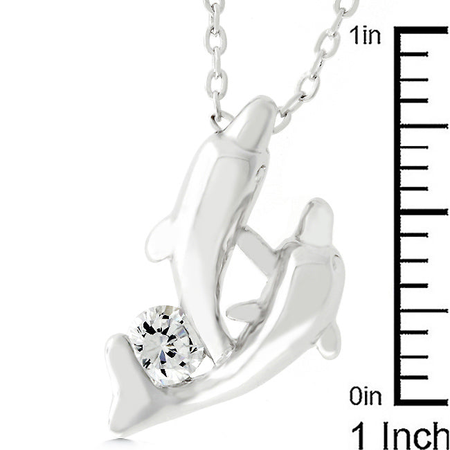 Starborn Spark Contemporary Icon Dual Dolphin Pendant - Friggin Jewelry Fashion