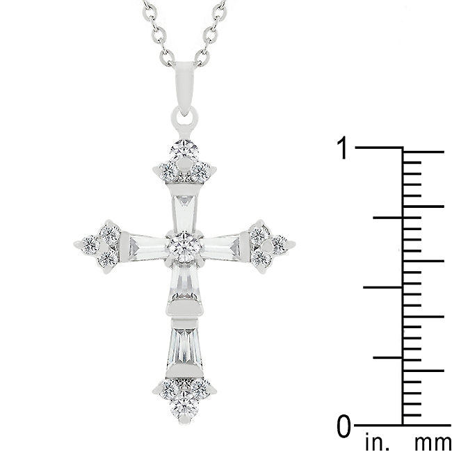 Irreverent Edge Cheeky Edit Brilliant Cubic Zirconia Cross Pendant - Friggin Jewelry Fashion