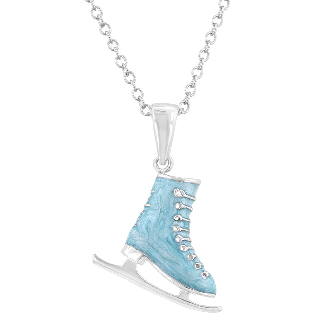 Regency Muse Signature Line Enamel Ice Skate Pendant - Friggin Jewelry Fashion