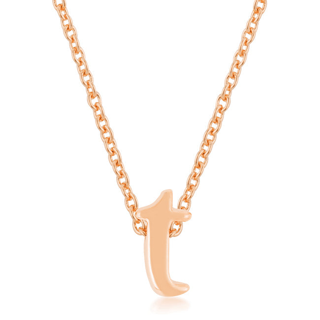 Alluring Whisper Heritage Edit Rose Gold Finish Initial T Pendant - Friggin Jewelry Fashion