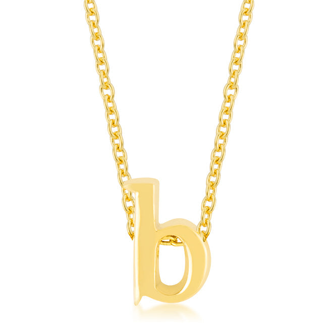 Refined Whisper Signature Edit Golden Initial B Pendant - Friggin Jewelry Fashion