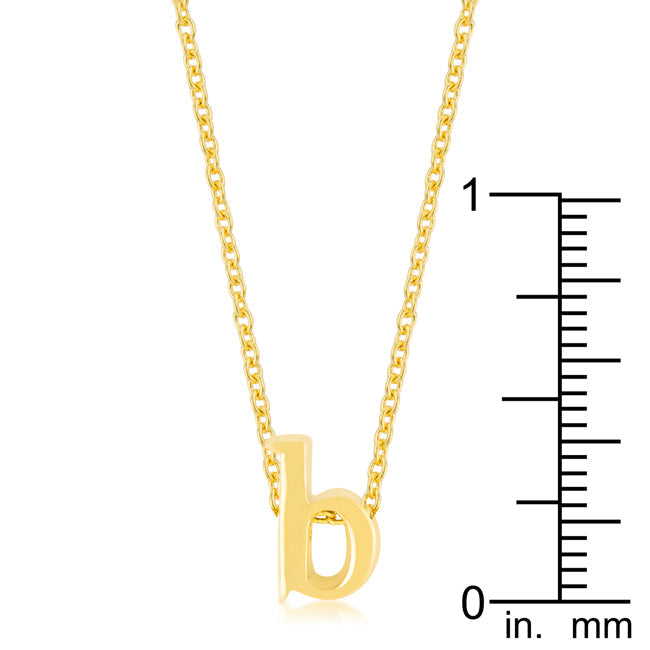 Refined Whisper Signature Edit Golden Initial B Pendant - Friggin Jewelry Fashion
