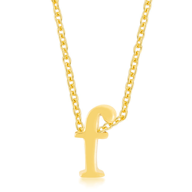 Radiant Edge Classic Series Golden Initial F Pendant - Friggin Jewelry Fashion