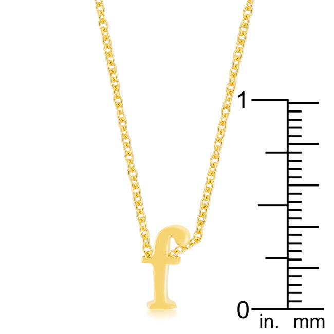 Radiant Edge Classic Series Golden Initial F Pendant - Friggin Jewelry Fashion