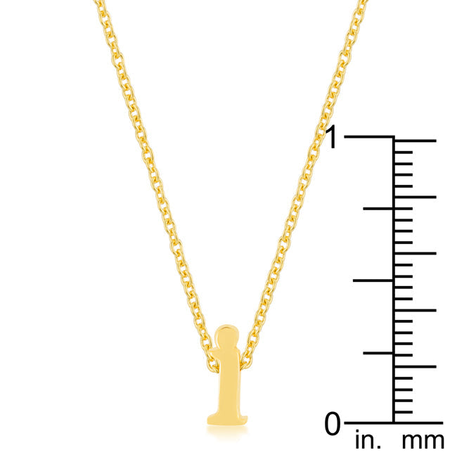 Refined Edge Signature Line Golden Initial I Pendant - Friggin Jewelry Fashion