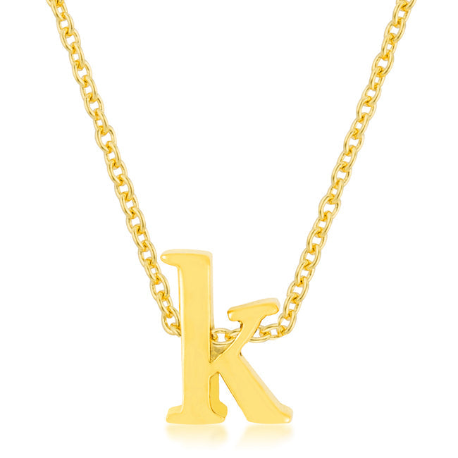Timeless Icon Legacy Line Golden Initial K Pendant - Friggin Jewelry Fashion