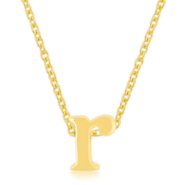 Starborn Icon Modern Line Golden Initial R Pendant - Friggin Jewelry Fashion