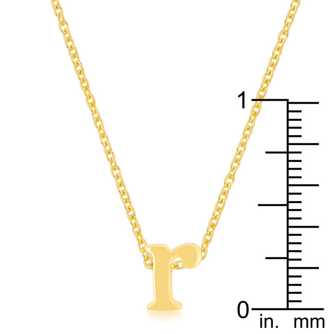 Starborn Icon Modern Line Golden Initial R Pendant - Friggin Jewelry Fashion