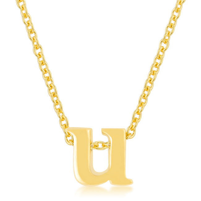 Bright Edge Studio Icon Golden Initial U Pendant - Friggin Jewelry Fashion