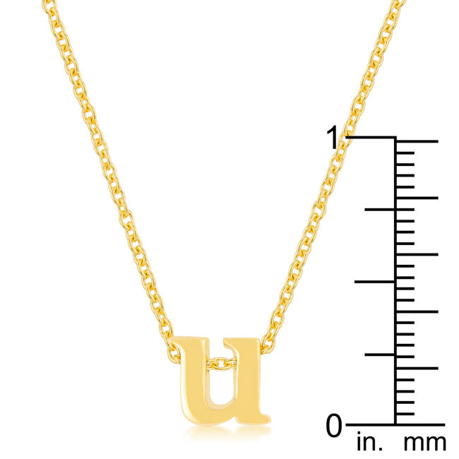 Bright Edge Studio Icon Golden Initial U Pendant - Friggin Jewelry Fashion
