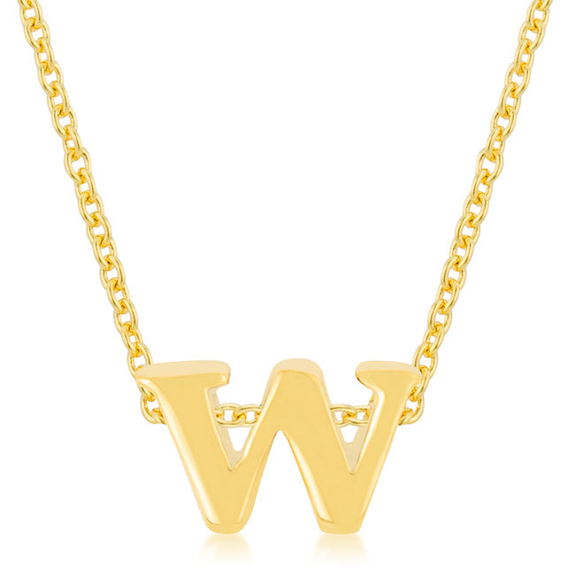 Fresh Spark Signature Icon Golden Initial W Pendant - Friggin Jewelry Fashion