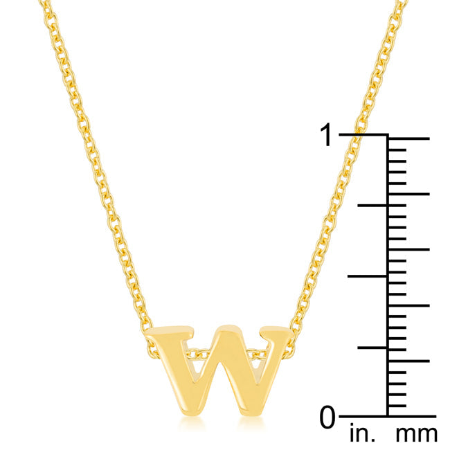 Fresh Spark Signature Icon Golden Initial W Pendant - Friggin Jewelry Fashion