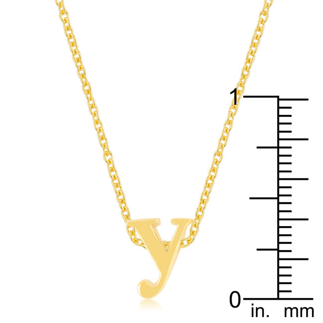 Bright Spark Confident Edit Golden Initial Y Pendant - Friggin Jewelry Fashion