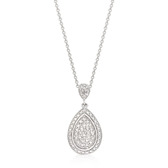 Cheeky Chic Refined Line Teardrop Crest Pendant - Friggin Jewelry Fashion