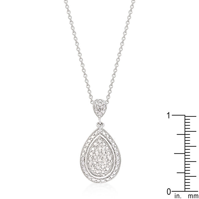 Cheeky Chic Refined Line Teardrop Crest Pendant - Friggin Jewelry Fashion