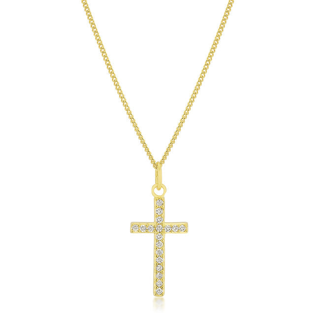 Timeless Edge Classic Series Simple Golden Cross Pendant - Friggin Jewelry Fashion
