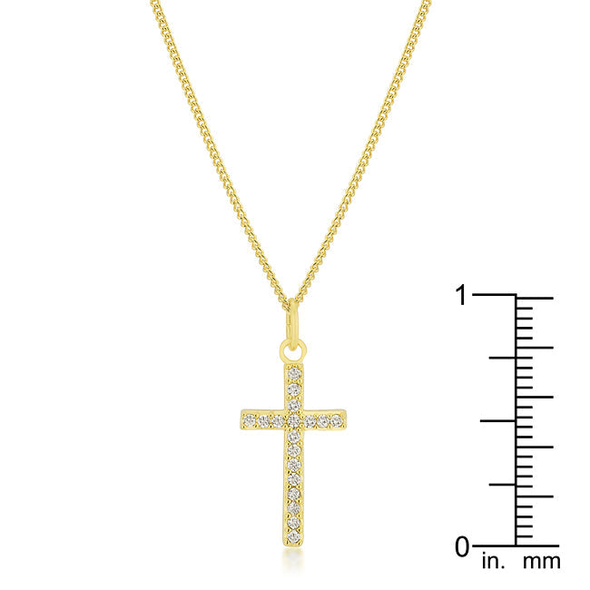 Timeless Edge Classic Series Simple Golden Cross Pendant - Friggin Jewelry Fashion