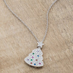 Gallery Form Modern Edit Multicolor Christmas Tree Drop Necklace - Friggin Jewelry Fashion Winter