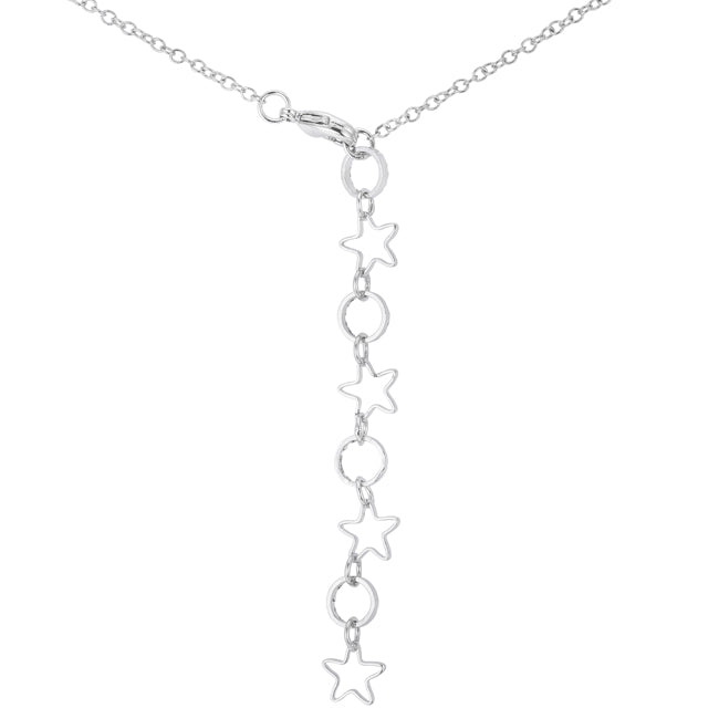 Captivating Edge Modern Icon .12 Ct Rhodium Heart and Arrow Pendant with CZ - Friggin Jewelry Fashion