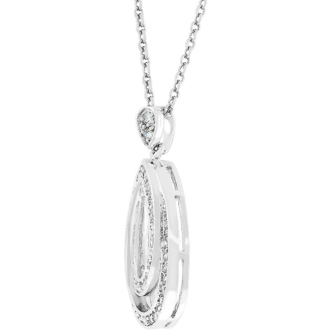 Faceted Whisper Couture Line Evening Teardrop Pendant - Friggin Jewelry Fashion