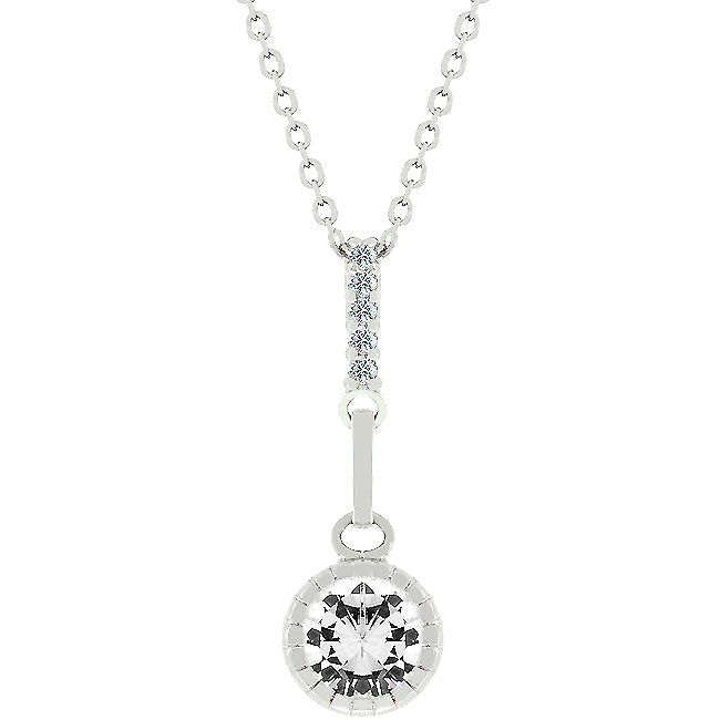 Timeless Icon Legacy Line Clear Drop Pendant - Friggin Jewelry Fashion