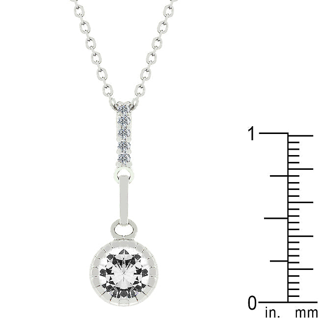 Timeless Icon Legacy Line Clear Drop Pendant - Friggin Jewelry Fashion