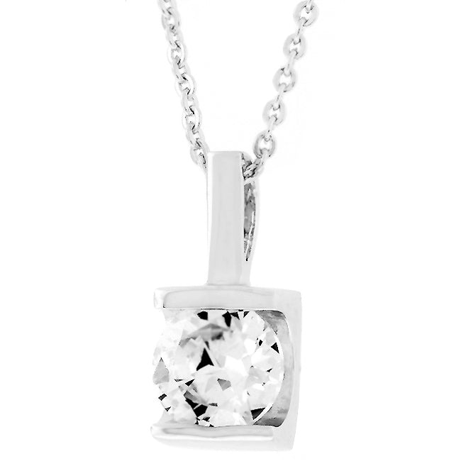 Proper Mischief Bold Line 8 mm Zircon Pendant - Friggin Jewelry Fashion