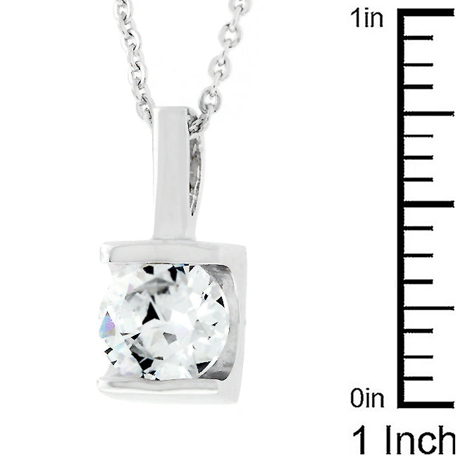 Proper Mischief Bold Line 8 mm Zircon Pendant - Friggin Jewelry Fashion