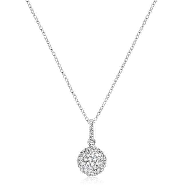 Smart Spark Modern Classic Sparkling Sphere Pendant - Friggin Jewelry Fashion
