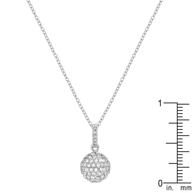 Smart Spark Modern Classic Sparkling Sphere Pendant - Friggin Jewelry Fashion