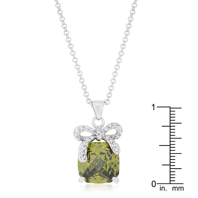 Exclusive Spark Timeless Edit Olivine Pendant with Bow - Friggin Jewelry Fashion