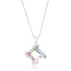 Refined Whisper Signature Edit Myra Necklace 10ct Multicolor Rhodium Necklace - Friggin Jewelry Fashion