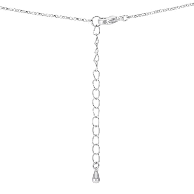 Timeless Spark Heritage Edit 1.4 Ct Rhodium Pendant Necklace with Interlocking Circles and CZ - Friggin Jewelry Fashion