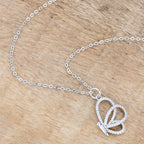 Cheeky Rebel Bold Edit Whimsical Rhodium CZ Butterfly Pendant and Necklace - Friggin Jewelry Fashion