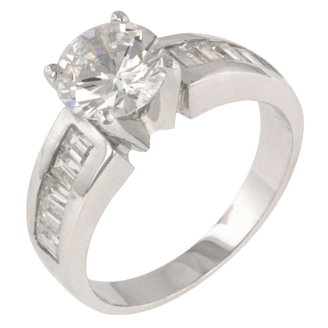 Whisper Detail Classic Edit Antoinette Silver Engagement Ring - Friggin Jewelry Fashion
