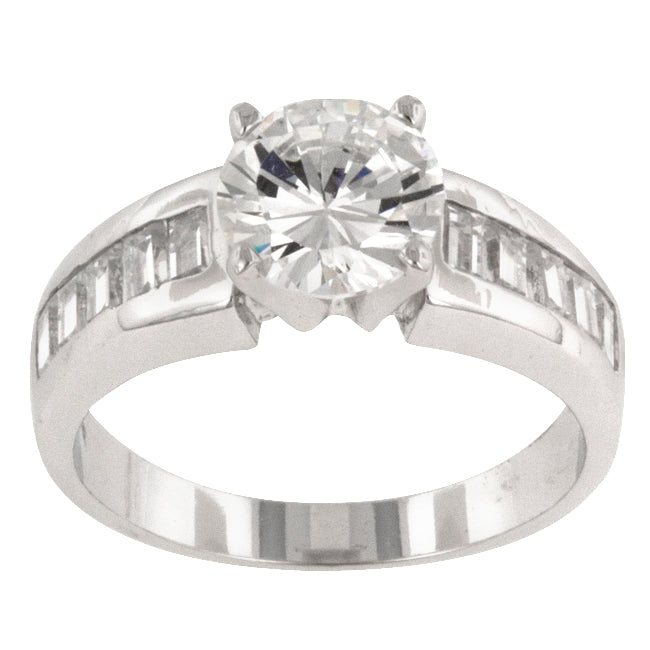 Whisper Detail Classic Edit Antoinette Silver Engagement Ring - Friggin Jewelry Fashion