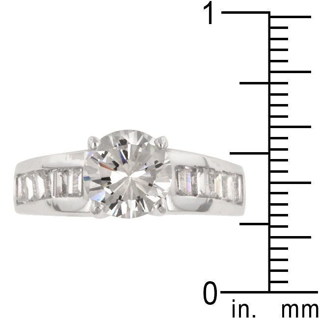 Whisper Detail Classic Edit Antoinette Silver Engagement Ring - Friggin Jewelry Fashion