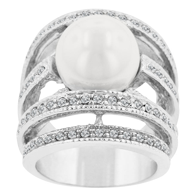 Lustrous Glow Signature Edit Right-Hand Pearl Ring - Friggin Jewelry Fashion