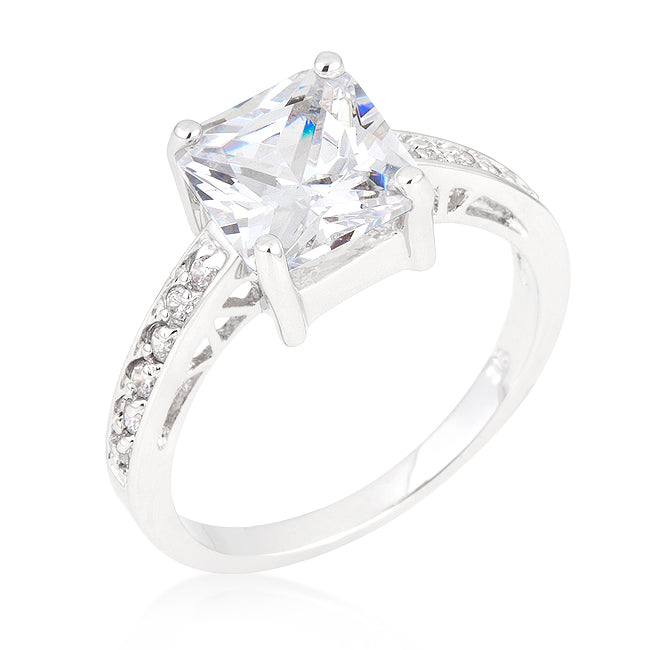 Striking Glow Modern Edit Princess Clear Ring - Friggin Jewelry Fashion