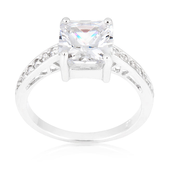 Striking Glow Modern Edit Princess Clear Ring - Friggin Jewelry Fashion
