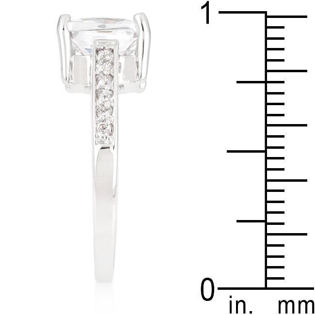 Striking Glow Modern Edit Princess Clear Ring - Friggin Jewelry Fashion
