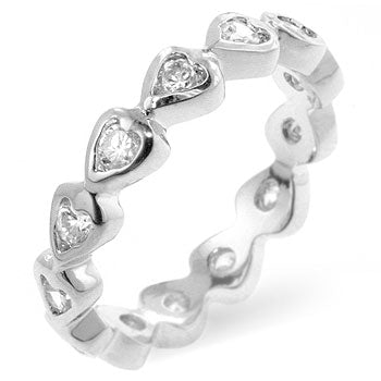 Gilded Temptress Bold Edit Heart Eternity Ring - Friggin Jewelry Fashion