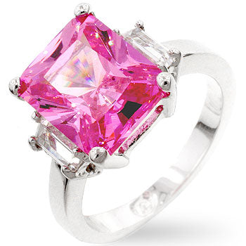 Whisper Detail Classic Edit Pink Triplet Engagement Ring - Friggin Jewelry Fashion