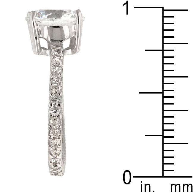 Dazzling Edge Timeless Series Queen Anne Clear Ring - Friggin Jewelry Fashion
