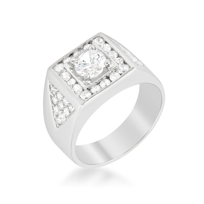 Refined Whisper Signature Edit Brilliant Mens Cubic Zirconia Ring - Friggin Jewelry Fashion