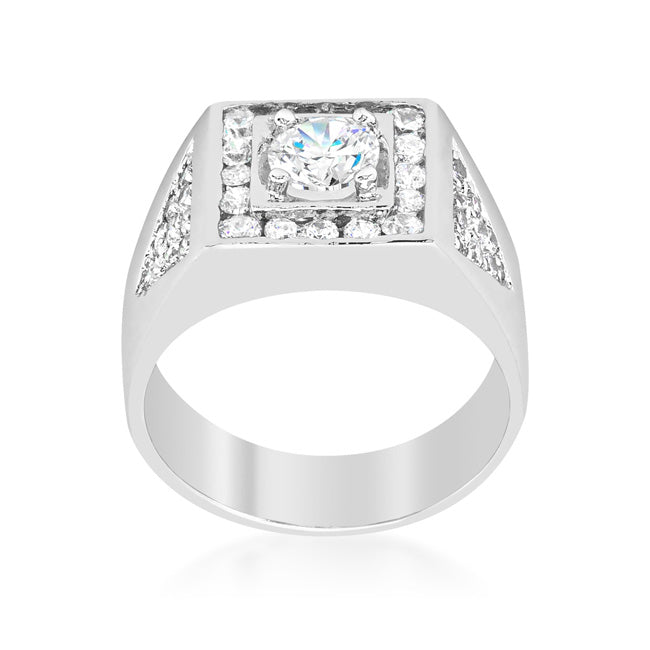 Refined Whisper Signature Edit Brilliant Mens Cubic Zirconia Ring - Friggin Jewelry Fashion