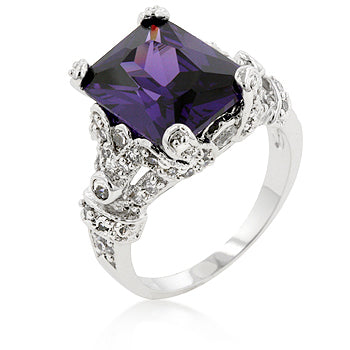 Bold Obsession Signature Line Amethyst Purple Princess Ring - Friggin Jewelry Fashion