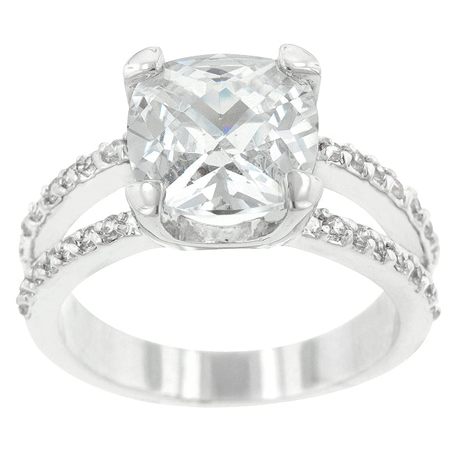 Coveted Spark Signature Edit Double Band Cubic Zirconia Engagement Ring - Friggin Jewelry Fashion
