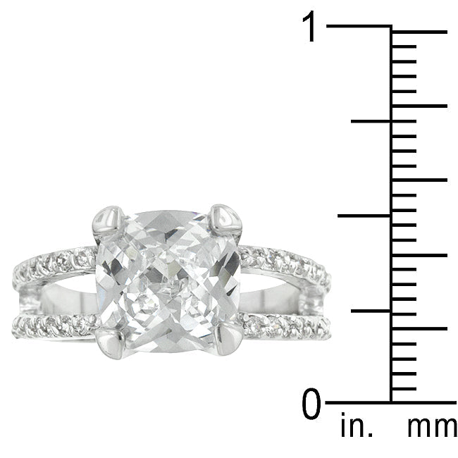 Coveted Spark Signature Edit Double Band Cubic Zirconia Engagement Ring - Friggin Jewelry Fashion