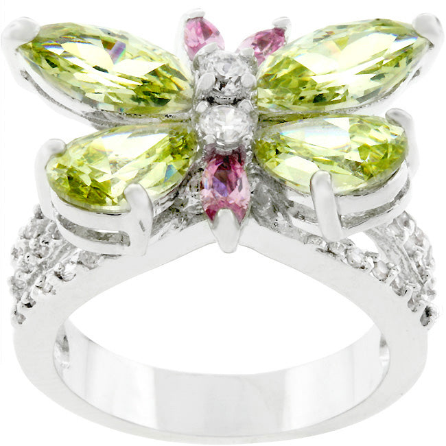 Twilight Drama Studio Edit Rhodium Plated Butterfly Cocktail Ring - Friggin Jewelry Fashion